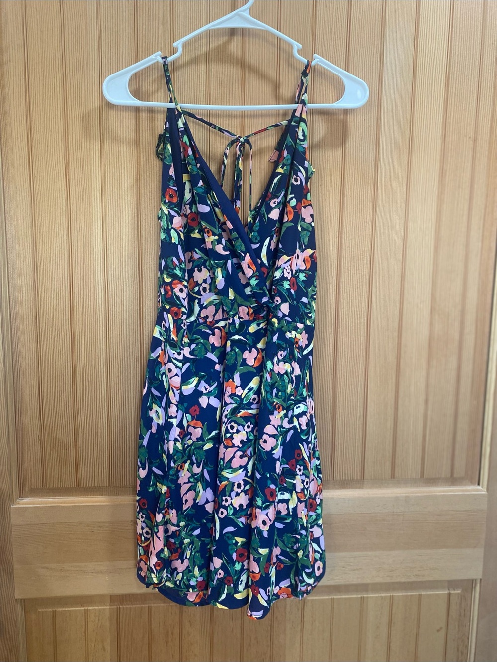 Lulu's Navy Floral Dress with Multicolor Print - Picture 2 of 5